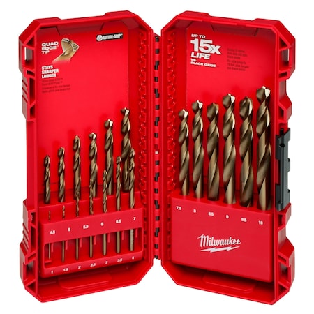 Milwaukee Tool RED HELIX™ Cobalt Metric Drill Bit Set – 19PC 48-89-2530